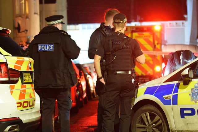 Police responding to the stabbing in Newhaven. Photo: Dan Jessup
