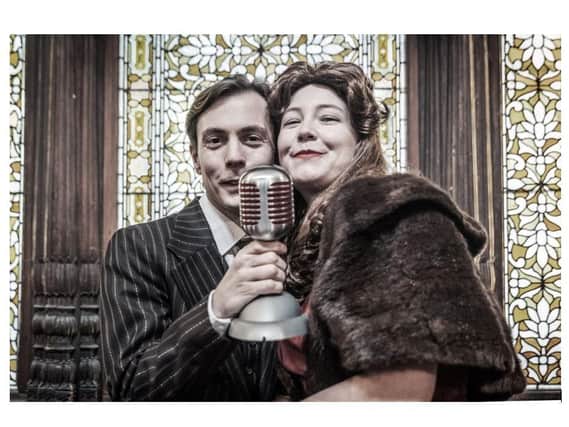 Orion Powell and Claire Bolt in Its A Wonderful Life: A Live Radio Play which will be at the Grove this December