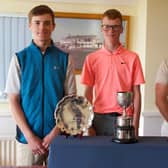 Left to right Joe Sykes, Drew Sykes Club Champion and Harry Page