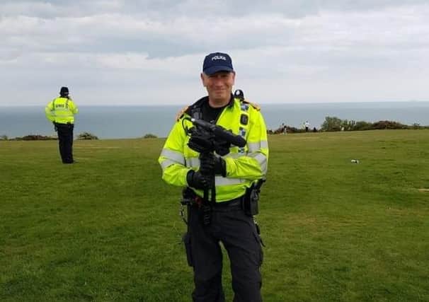 Highly visible police in Hastings