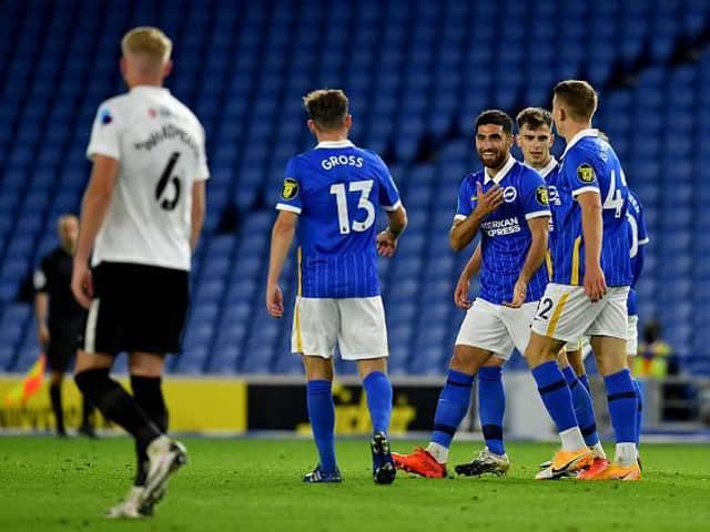 Alireza Jahanbakhsh inspired Albion to victory in the Carabao Cup against Portsmouth
