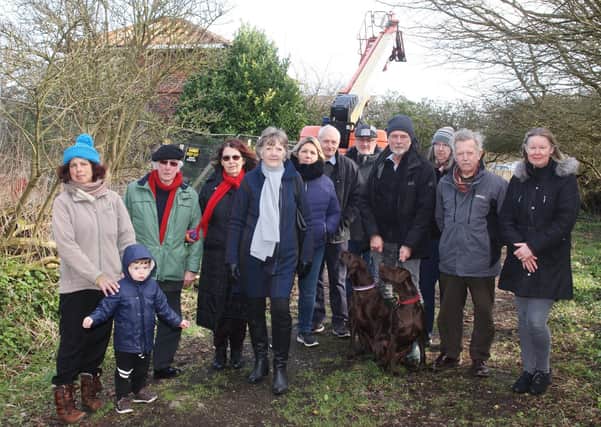 Pictured in February, Middleton-on-Sea residents against development plans for the former poultry farm. Photo by Derek Martin Photography SUS-201102-133024008