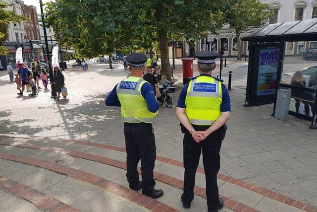 Police have been in Worthing town centre