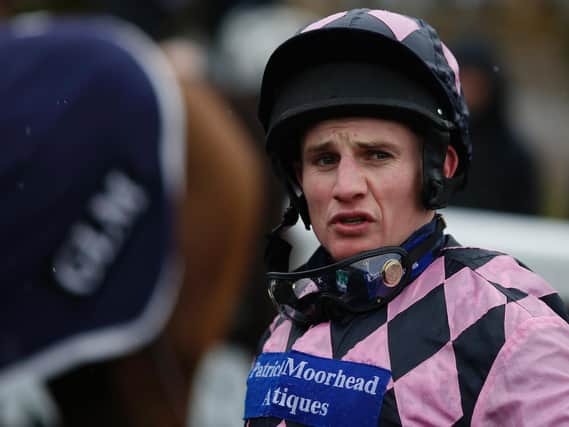 Jamie Moore at Fontwell, where he broke his back and sternum in a fall last month / Picture: Getty