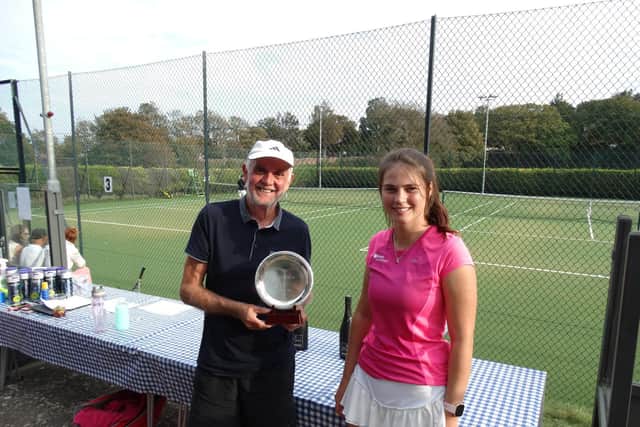 Chris Kilroy (L) and Polly McCarthy Winners of the Plate Final