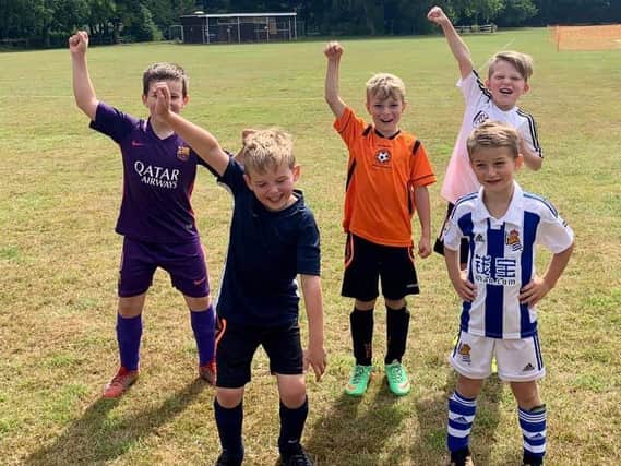 These young Whyke players are delighted to be back in action