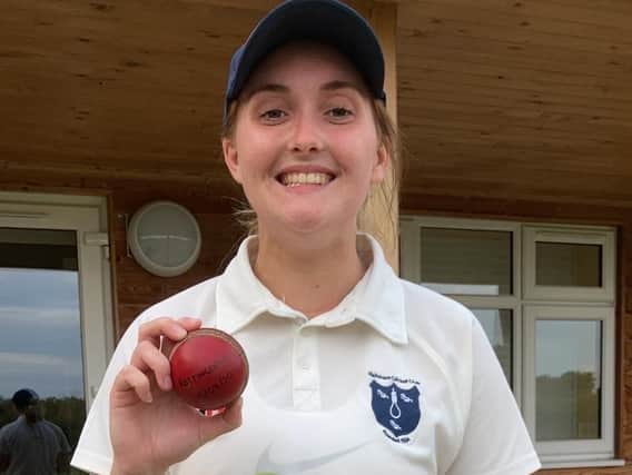 Kaleigh Pavitt - Hailsham Cricket Club's first female five-wicket taker in a game