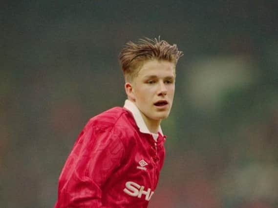 A young David Beckham made his first team debut when he replaced Andrei Kanchelskis after 70 minutes