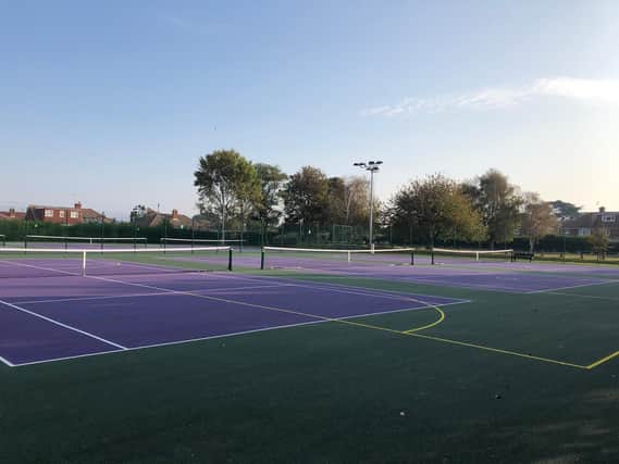 The newly refurbished courts