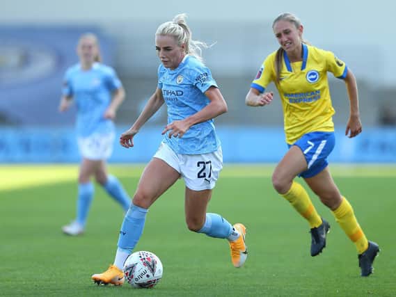 Alex Greenwood in action for Manchester City