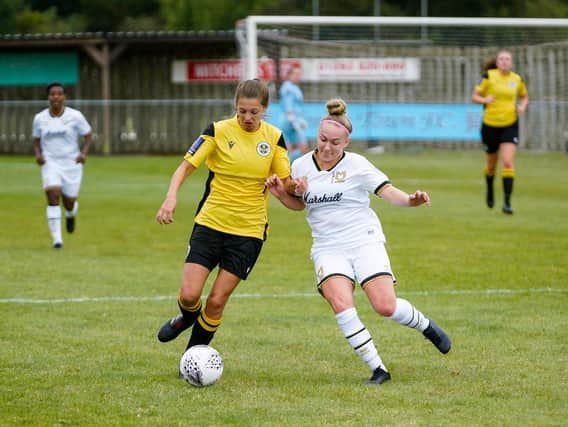 Holly Talbut-Smith (left) made her first start for Wasps after joining this summer (Picture: Ben Davidson Photography – www.bendavidsonphotography.com)