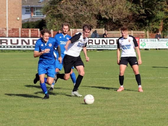 Action in the Pagham - Crawley Down Gatwick game / Picture: Roger Smith