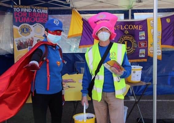 Adur East Lions collecting for Brain Tumour Research at Shoreham Artisans' Market on Saturday