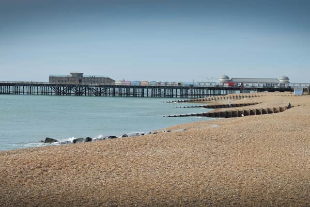 Hastings pier and Hastings seafront