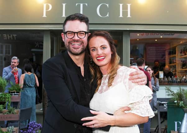 Kenny, pictured with wife Lucy, also runs Pitch in Warwick Street.