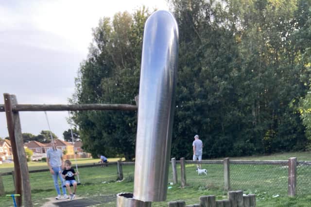 The handle of the seesaw was sliced in half in Brookfield Park, Littlehampton