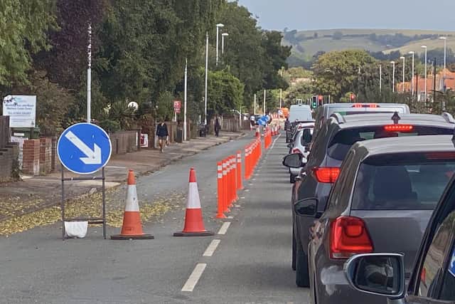 Herald readers shared their frustration about the traffic caused by the 'covid' cycle lanes on Broadwater Road in Worthing SUS-200819-100306001