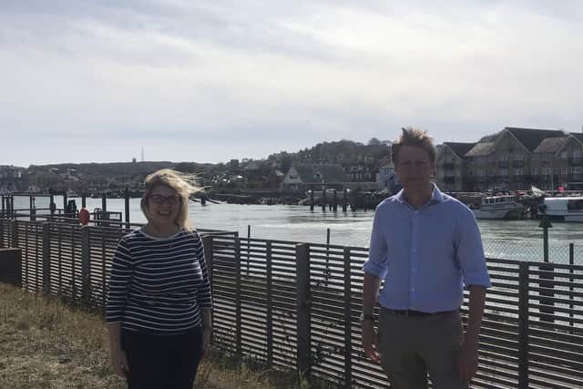 Lewes MP Maria Caulfield and district council leader James MacCleary. Picture: Lewes District Council