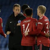 Brighton and Hove Albion head coach Graham Potter suffered his second loss to United in five days