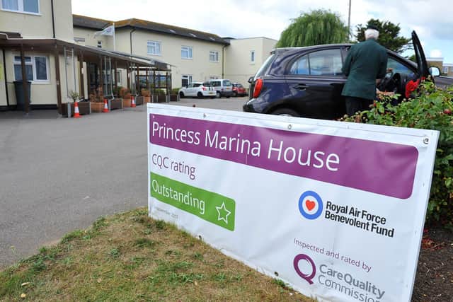 Concern outside Princess Marina House about its closure. Pic Steve Robards