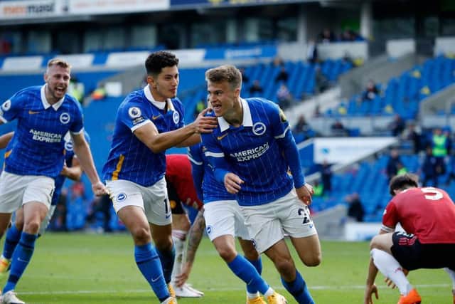 Solly March has thrived in the left wing back role