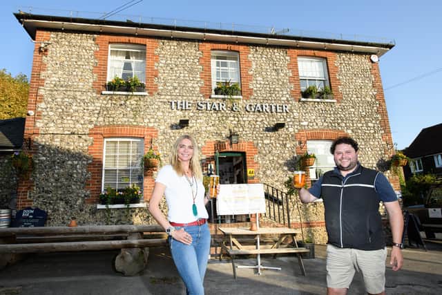 Jodie Kidd at The Star and Garter Pub with Thomas Giles Babb
