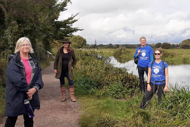 Chichester MP Gillian Keegan joined Soline Jerram, chairman of trustees for St Wilfrid’s, trustee Michael Bevis and community fundraising manager Alex Burch for the ten-mile route between Chichester and Barnham