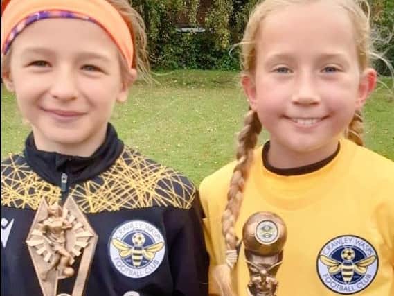 Teagan Morgan (left) and Khloe Williams were named Wasps of the Day for the Under-9s