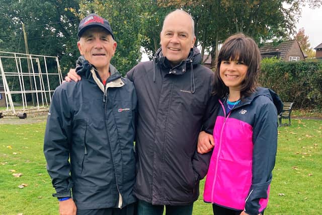 Great British Bake Off star Steph Blackwell with her dad, Roger (middle), and uncle, John (left)