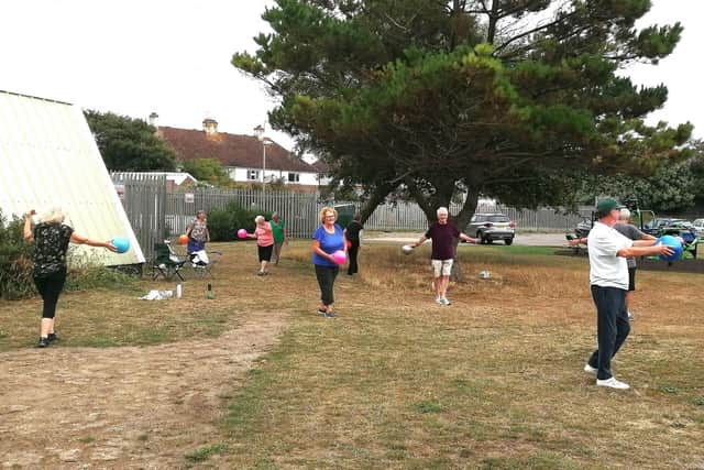 A Vida Active Club session at Fishersgate Recreation Ground