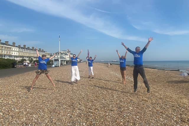 Turning TIdes' fundraising team all set for Go the Distance, take them from the Littlehampton Community Hub to the Worthing Hub