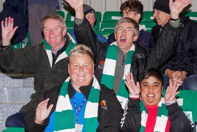 Bognor fans on Tuesday night. Picture by Lyn Phillips