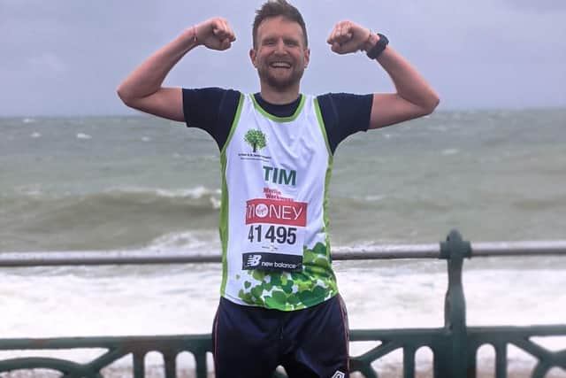 Tim Rose completed the virtual London Marathon locally and deferred his official place to April 2022