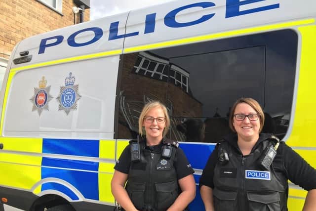 PCs Sarah Poplett and Emily Dudley from the Wealden Neighbourhood Policing Team