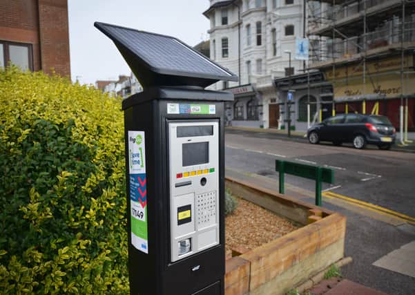 Parking meters in Bexhill.
Marina SUS-200929-092028001