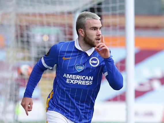 Brighton and Hove Albion striker Aaron Connolly