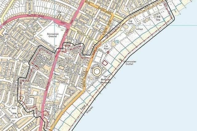 Map of the Secure Redoubt area in Eastbourne SUS-201013-111305001