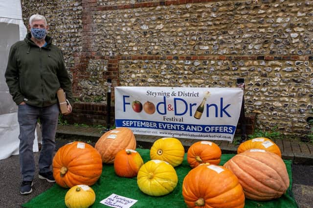 Jim Buckland from Wiston was judged to have the second heaviest pumpkin