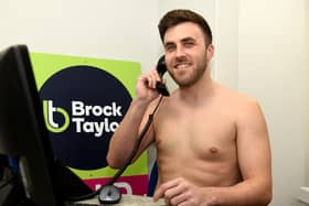 Liam Stanbridge of Brock Taylor. 12 Horsham businesses will pose in naked pictures for a charity calendar for 2021. Pic Steve Robards SR20011302 SUS-200113-122617001
