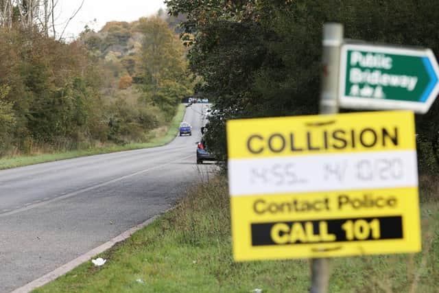 Police are appealing for witnesses after a motorcyclist died following a collision with a car at Fairmile Bottom, near Slindon, shortly before 3pm. Photo: Eddie Mitchell