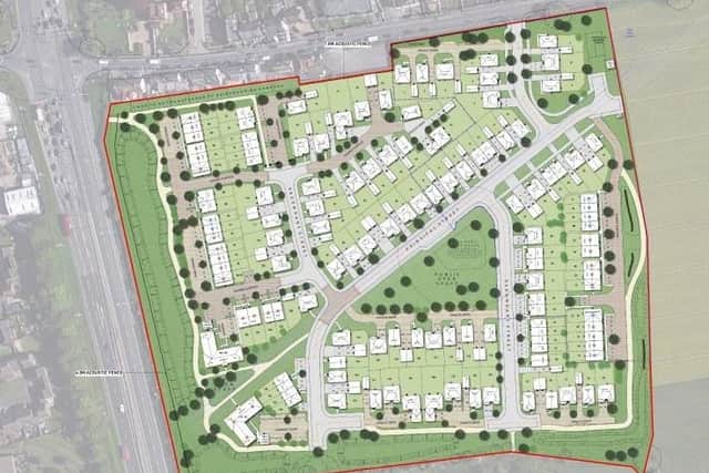 Revised layout plans for 143 homes east of the A27