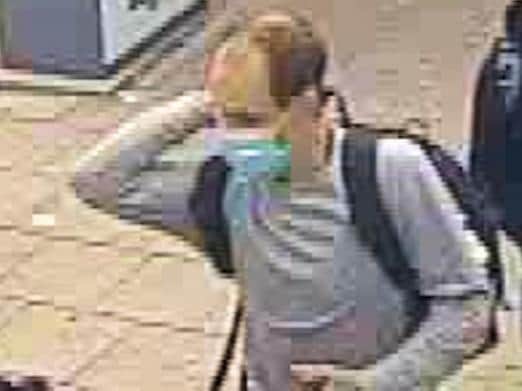 Jay Davis was pictured at Chichester Railway station on Monday morning (October 12) Photo: Sussex Police