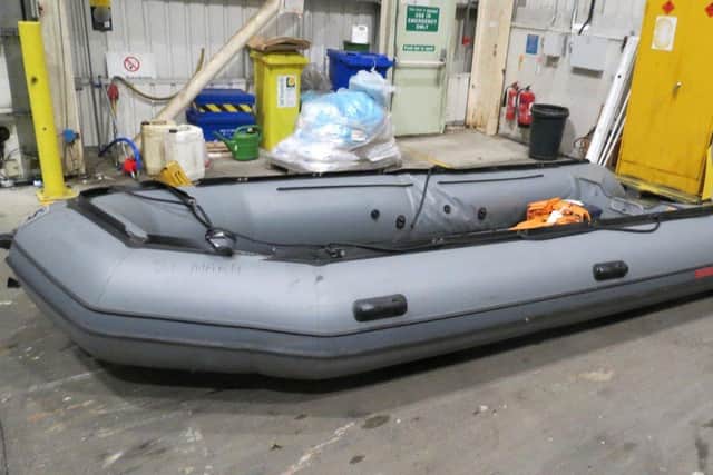 The seized vessel was recovered from St Margaret’s Bay in Kent on September 2. Picture from the NCA SUS-201016-164713001