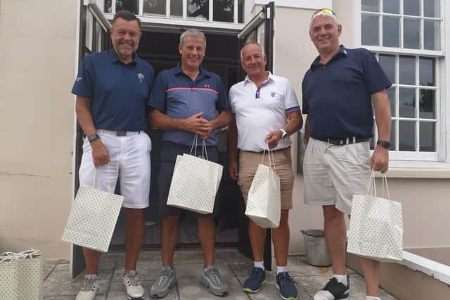 Members of winning team The Plough, James White, Paul Taylor, Ray Powell and Steff Battle