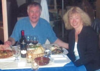 Iain Shepherd pictured with his former wife Mary