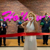 A Marilyn Monroe lookalike opened the newly-refurbished Hollywood Bowl in Crawley, joined by officials including the local MP