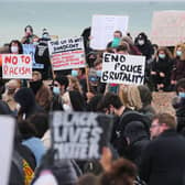 A Black Lives Matter rally on Worthing seafront back in June