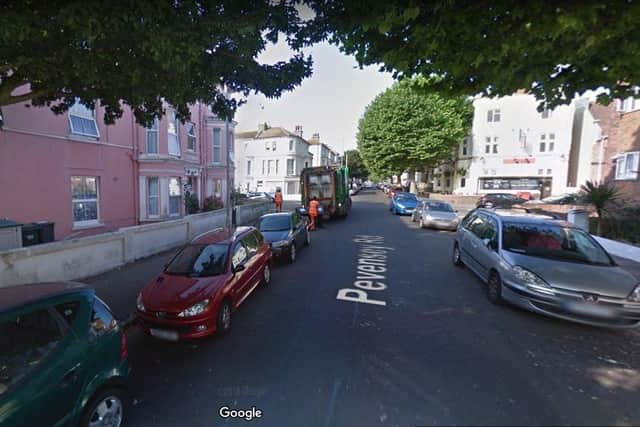 Pevensey Road, Eastbourne (image by Google) SUS-201022-122127001