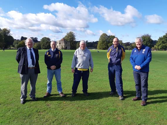 Midhurst RFC officials welcome the presidents