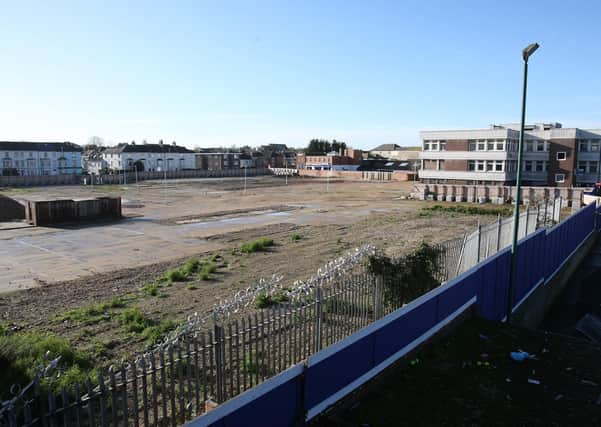 The cleared Teville Gate site as it looked last year before the old Teville Gate House was knocked down